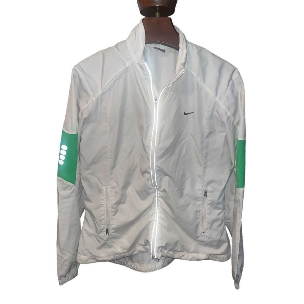 Nike Women's Windbreaker Zip Up Jacket Size XL White
